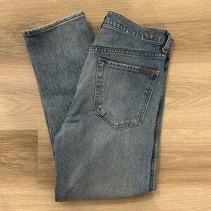 Size 30, 7 for all mankind high waist, cropped straight, denim pants